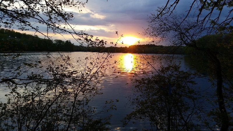 Sun peeping out from the storm clouds